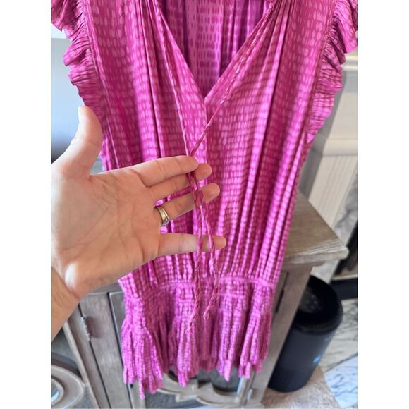 Pants Store Zoe Pleated Mini Dress in Purple/pink Size XSmall - Picture 4 of 10